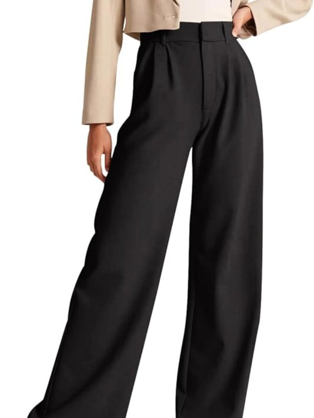 NWT High Waisted Wide Leg Pleated Work Pants